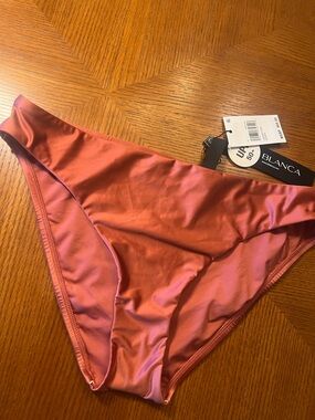 LaBLANCA Rose Metallic Bikini Bottoms size 10 shimmery with original liner.